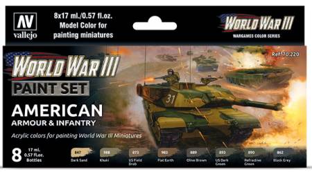 WWIII Paint Set - American Armour & Infantry