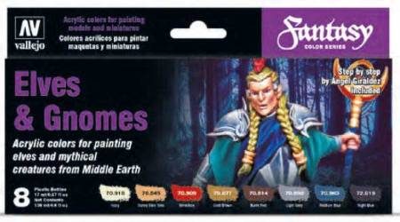 Elves & Gnomes Fantasy Paint Set (8 colors)