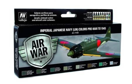 Model Air Imperial Japanese Navy Colors Pre-War to 1945 Model Air Paint Set (8 Colors)
