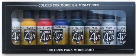 Basic Starter Pack Model Air Paint Set (8 Colors)