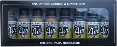 Panzer Colors Model Air Paint Set (8 Colors)