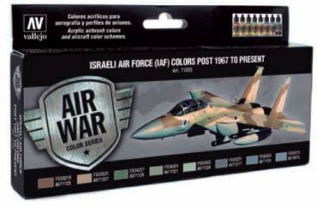 Israeli Air Force Post 1967 to Present Model Air Paint Set (8 Colors)