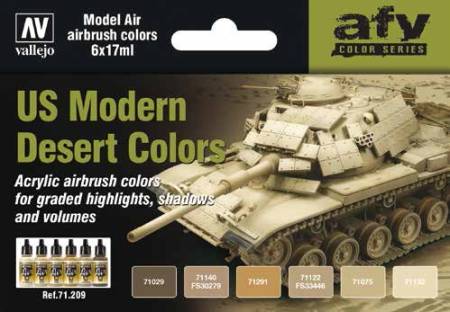 Model Ai rUS Modern Desert Colors Model Air Paint Set (6 Colors)