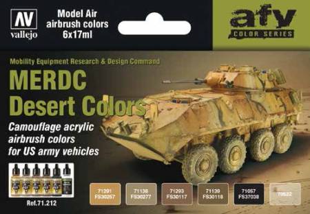 Model Air US Army Vehicles MERDC Desert Colors Model Air Paint Set (6 Colors)