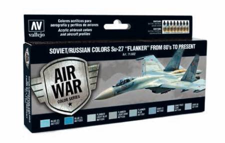 Model Air Soviet/Russian Colors Su27 Flanker from 80s to Present Paint Set (8 Colors)
