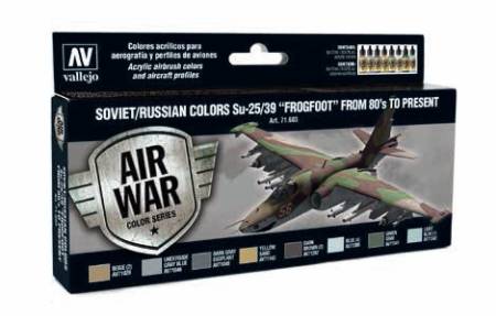 Soviet/Russian Colors Su25/39 Frogfoot from 80s to Present Model Air Paint Set (8 Colors)