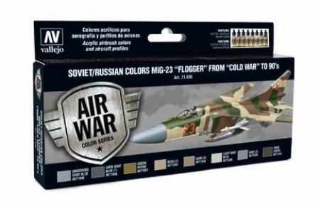 Model Air Soviet/Russian Colors MiG23 Flogger from Cold War to 90s Paint Set (8 Colors)