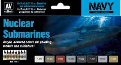 Nuclear Submarines Navy Colors Model Air Paint Set (8 Colors)