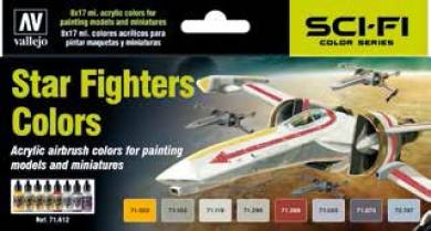 Star Fighter Sci-Fi Colors Model Air Paint Set (8 Colors)