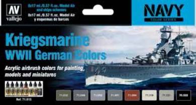 Kriegsmarine WWII German Navy Colors Model Air Paint Set (8 Colors)