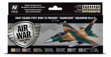 USAF Colors Post WWII to Present Aggressor Squadron Part 1 Model Air Paint Set (8 Colors) 