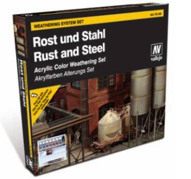 Vallejo Rust and Steel Acrylic Colors Weathering Set