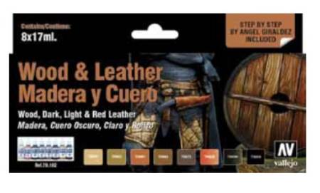 Model Color Wood & Leather Model Color Paint Set