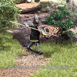 Edgard Saxon Defending with Spear and Kite Shield