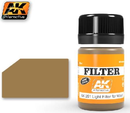 AK Interactive Filter- for Light Wood Enamel Paint 35ml Bottle