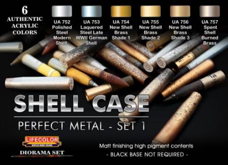 Shell Case Perfect Metal #1 Diorama Acrylic Set (6 22ml Bottles)