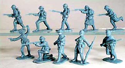 WWI French Infantry with Adrian Helmets
