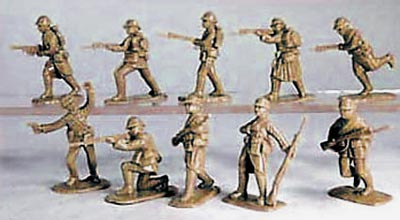 WWI French Infantry with Adrian Helmets