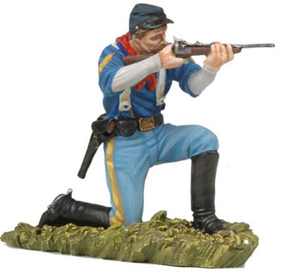 Custers Last Stand- Kneeling US Cavalryman Shooting Carbine