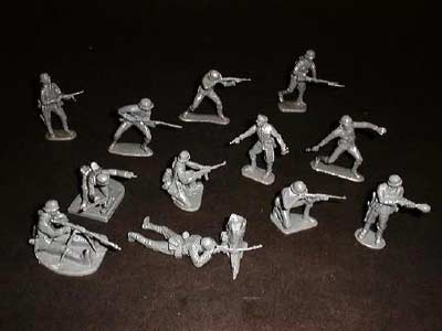 WWII German Infantry Gray Plastic