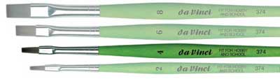 DA Vinci Series 374 - Size 4 Flat Synthetic Brush