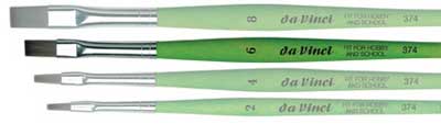 DA Vinci Series 374 - Size 6 Flat Synthetic Brush