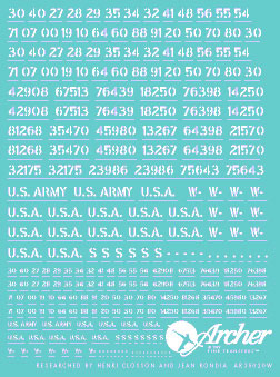 US Army Vehicle Registration Codes (Stencil Style)
