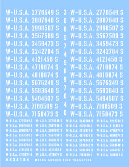 Late War US Registration Codes � Trucks & Ambulances (Stencil)
