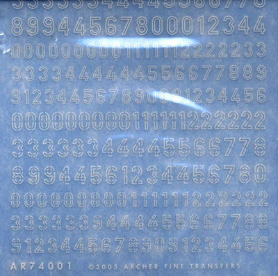 Generic German Turret Numbers (white)