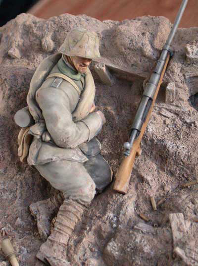 German Anti-Tank Gunner, Prussian 27th Res. Inf. Beaucamp, Cambria, Western Front 1918