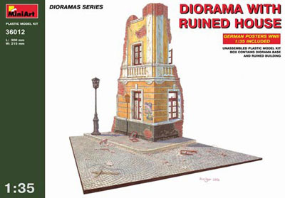 Diorama Base with Ruined House