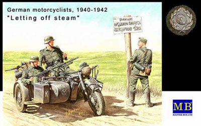 WWII Letting Off Steam � German Motorcycle with Riders & German Soldiers 1940-43