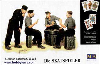 WWII Germans Playing Skatspieler & Jerry Cans
