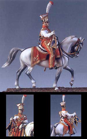 Mounted Red Lancer Trumpeter 1813