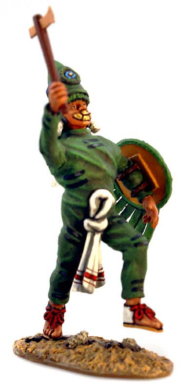 Aztec Otami Attacking with Axe