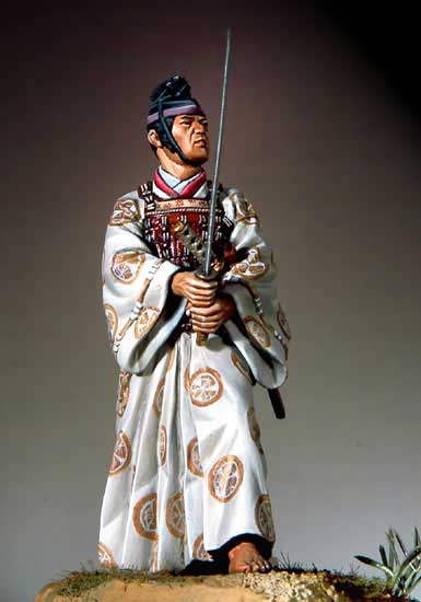 Tin soldier figure Duel of the Samurai Warrior 54 mm 