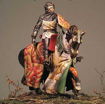 Mounted Owen Glyn Dwer, Prince of Wales 14th Century