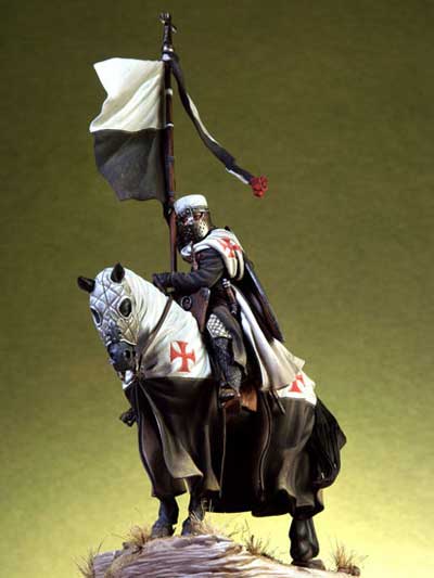 Mounted Templar Knight with Baucant 1200-30
