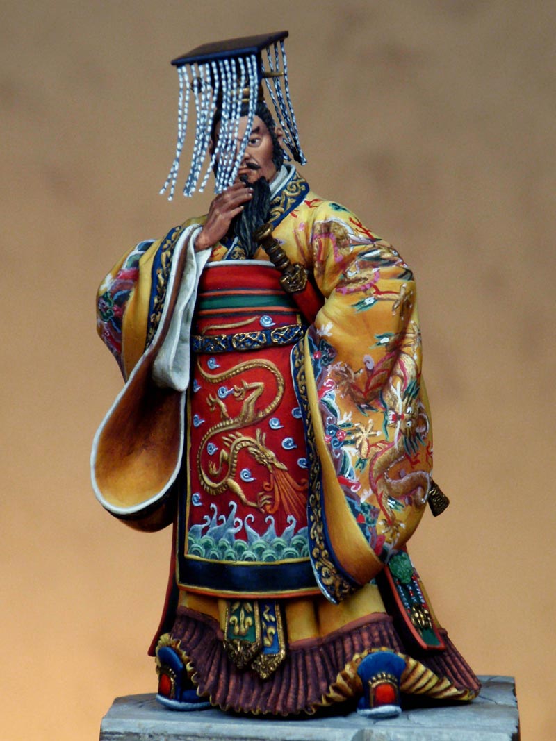 Chinese Emperor Qin Shi Huang 54 mm Tin soldier 
