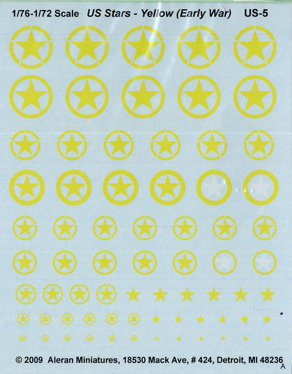 U.S. Stars, Yellow (Early War)