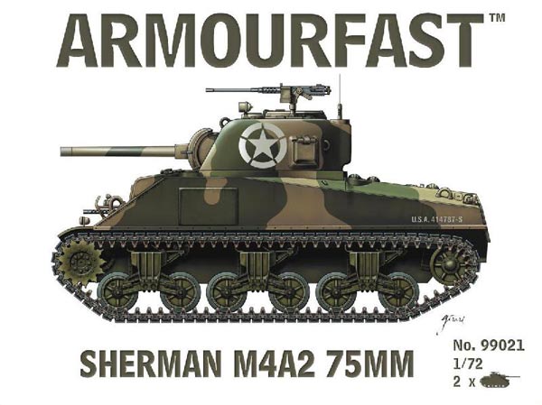 WWII US Sherman M4A2 75mm Tank (2)