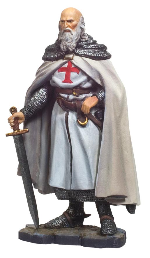 Grand Master of the Knights Templar 54mm Painted Tin Toy Soldier