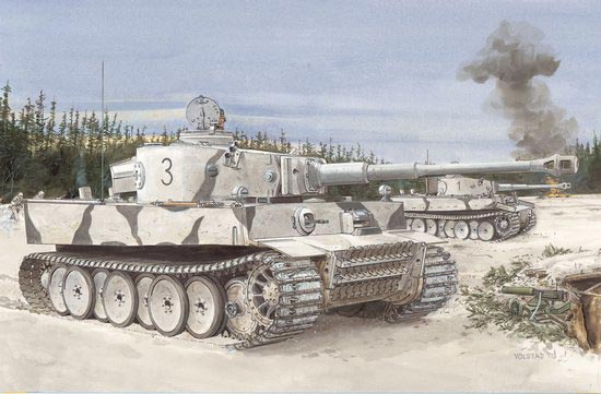 WWII German Tiger I, Initial Production , s.Pz.Abt.502 Leningrad Region 1942-43 ~ Smart Kit