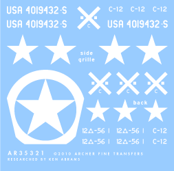 M3A1 Halftrack 12th Armor Division, 56th Infantry Markings