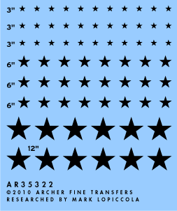 Modern US National Insignias Stars (Black)