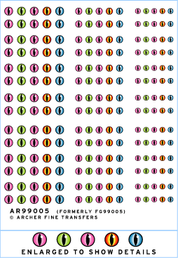 Monster Eyeball Decals (Slit Style, Large)