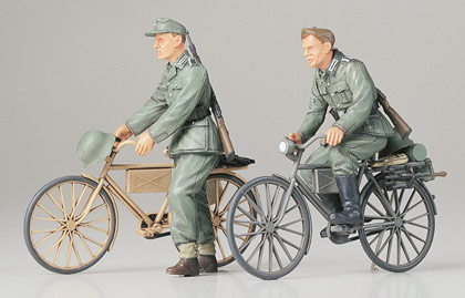German Soldier with Bicycle