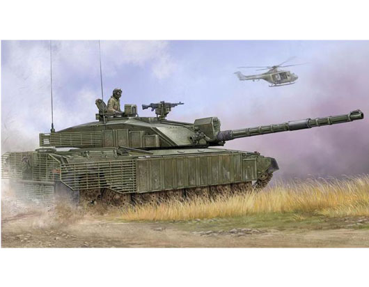 British Challenger II Main Battle Tank with Anti-Heat Guards