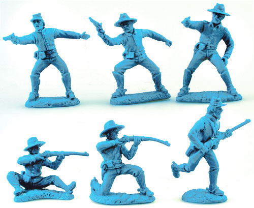 Old West Dismounted US Cavalry in Lt. Blue