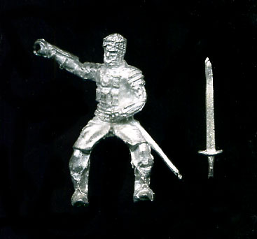 Mounted Teutonic Knight with Sword